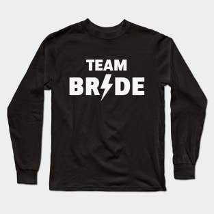 Team Bride Rocks (Hen Night / Bachelorette Party / Heavy Metal / White) Long Sleeve T-Shirt